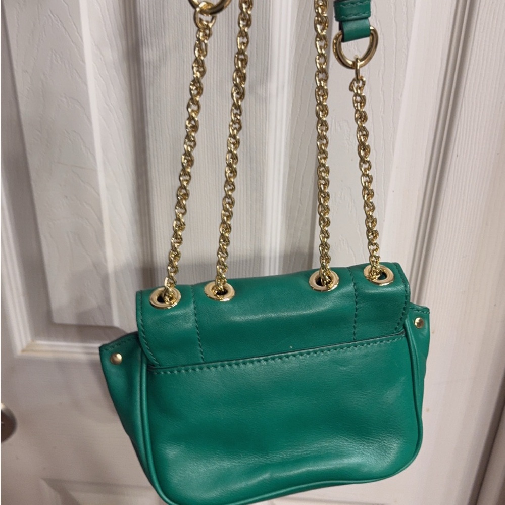 Milly Crossbody Handbag - Emerald with Gold accents